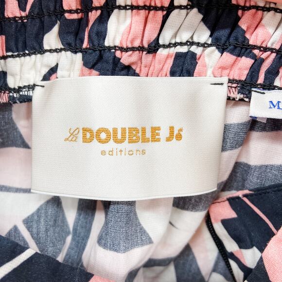 La DoubleJ Dress Mini Pink Black Tiered Summer Smocked Swing Medium - Picture 5 of 15